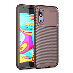 Silikon Hülle Handyhülle Gummi Schutzhülle Flexible Tasche Köper für Samsung Galaxy A2 Core A260F A260G Braun