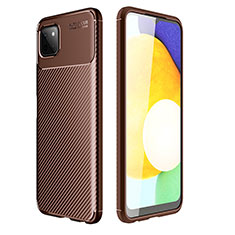 Silikon Hülle Handyhülle Gummi Schutzhülle Flexible Tasche Köper für Samsung Galaxy A22s 5G Braun