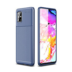 Silikon Hülle Handyhülle Gummi Schutzhülle Flexible Tasche Köper für Samsung Galaxy A51 5G Blau