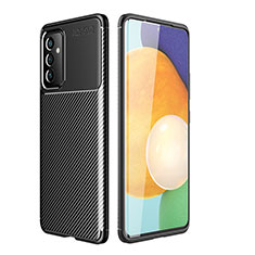 Silikon Hülle Handyhülle Gummi Schutzhülle Flexible Tasche Köper für Samsung Galaxy A82 5G Schwarz
