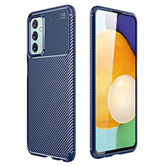 Silikon Hülle Handyhülle Gummi Schutzhülle Flexible Tasche Köper für Samsung Galaxy F23 5G Blau