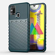 Silikon Hülle Handyhülle Gummi Schutzhülle Flexible Tasche Köper für Samsung Galaxy M31 Grün