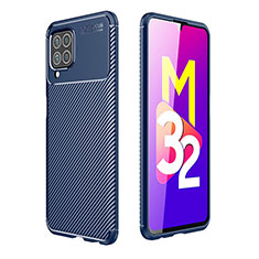 Silikon Hülle Handyhülle Gummi Schutzhülle Flexible Tasche Köper für Samsung Galaxy M32 4G Blau