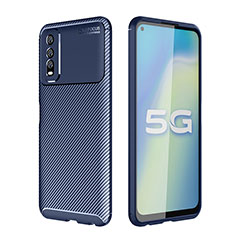 Silikon Hülle Handyhülle Gummi Schutzhülle Flexible Tasche Köper für Vivo Y70t 5G Blau