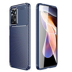 Silikon Hülle Handyhülle Gummi Schutzhülle Flexible Tasche Köper für Xiaomi Redmi Note 11 Pro 5G Blau