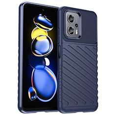 Silikon Hülle Handyhülle Gummi Schutzhülle Flexible Tasche Köper MF1 für Xiaomi Poco X4 GT 5G Blau