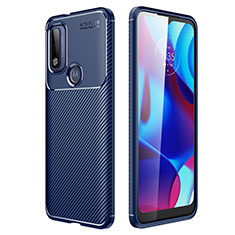 Silikon Hülle Handyhülle Gummi Schutzhülle Flexible Tasche Köper S01 für Motorola Moto G Pure Blau