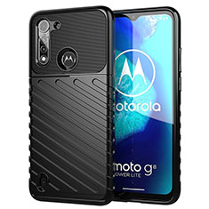 Silikon Hülle Handyhülle Gummi Schutzhülle Flexible Tasche Köper S01 für Motorola Moto G8 Power Lite Schwarz