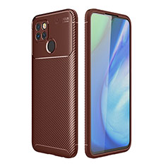 Silikon Hülle Handyhülle Gummi Schutzhülle Flexible Tasche Köper S01 für Realme V3 5G Braun