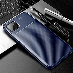 Silikon Hülle Handyhülle Gummi Schutzhülle Flexible Tasche Köper S01 für Samsung Galaxy F42 5G Blau