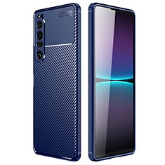 Silikon Hülle Handyhülle Gummi Schutzhülle Flexible Tasche Köper S01 für Sony Xperia 1 IV SO-51C Blau