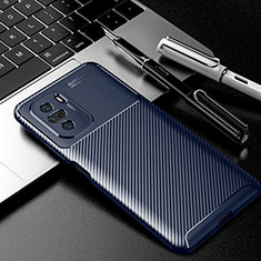 Silikon Hülle Handyhülle Gummi Schutzhülle Flexible Tasche Köper S01 für Xiaomi Poco F3 5G Blau
