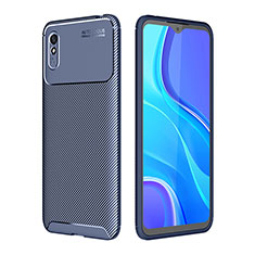 Silikon Hülle Handyhülle Gummi Schutzhülle Flexible Tasche Köper S01 für Xiaomi Redmi 9A Blau