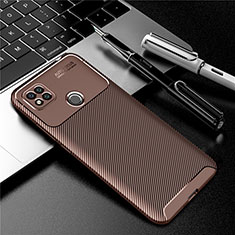 Silikon Hülle Handyhülle Gummi Schutzhülle Flexible Tasche Köper S01 für Xiaomi Redmi 9C NFC Braun