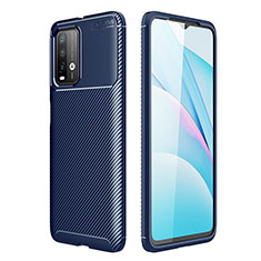 Silikon Hülle Handyhülle Gummi Schutzhülle Flexible Tasche Köper S01 für Xiaomi Redmi 9T 4G Blau