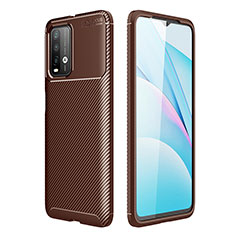 Silikon Hülle Handyhülle Gummi Schutzhülle Flexible Tasche Köper S01 für Xiaomi Redmi 9T 4G Braun