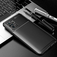 Silikon Hülle Handyhülle Gummi Schutzhülle Flexible Tasche Köper S01 für Xiaomi Redmi Note 10S 4G Schwarz