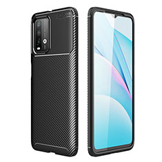 Silikon Hülle Handyhülle Gummi Schutzhülle Flexible Tasche Köper S01 für Xiaomi Redmi Note 9 4G Schwarz