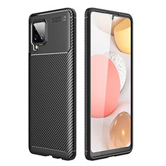 Silikon Hülle Handyhülle Gummi Schutzhülle Flexible Tasche Köper WL1 für Samsung Galaxy A42 5G Schwarz