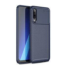 Silikon Hülle Handyhülle Gummi Schutzhülle Flexible Tasche Köper WL1 für Samsung Galaxy A50 Blau