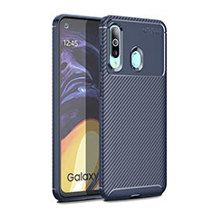 Silikon Hülle Handyhülle Gummi Schutzhülle Flexible Tasche Köper WL1 für Samsung Galaxy A60 Blau