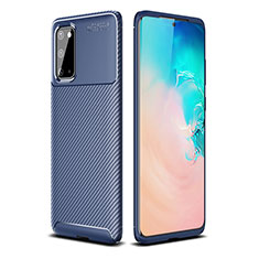 Silikon Hülle Handyhülle Gummi Schutzhülle Flexible Tasche Köper WL1 für Samsung Galaxy S20 Blau