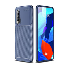 Silikon Hülle Handyhülle Gummi Schutzhülle Flexible Tasche Köper Y01 für Huawei Nova 6 Blau