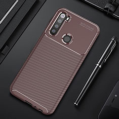 Silikon Hülle Handyhülle Gummi Schutzhülle Flexible Tasche Köper Y01 für Xiaomi Redmi Note 8T Braun