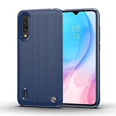 Silikon Hülle Handyhülle Gummi Schutzhülle Flexible Tasche Line C01 für Xiaomi Mi A3 Blau