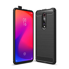 Silikon Hülle Handyhülle Gummi Schutzhülle Flexible Tasche Line C01 für Xiaomi Redmi K20 Pro Schwarz