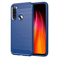 Silikon Hülle Handyhülle Gummi Schutzhülle Flexible Tasche Line C01 für Xiaomi Redmi Note 8T Blau