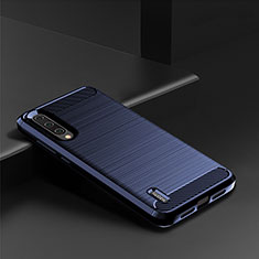 Silikon Hülle Handyhülle Gummi Schutzhülle Flexible Tasche Line C08 für Xiaomi Mi A3 Blau