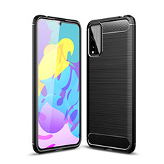 Silikon Hülle Handyhülle Gummi Schutzhülle Flexible Tasche Line für Huawei Honor Play4T Pro Schwarz