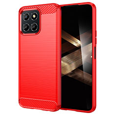 Silikon Hülle Handyhülle Gummi Schutzhülle Flexible Tasche Line für Huawei Honor X8b Rot