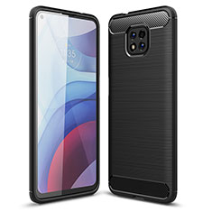 Silikon Hülle Handyhülle Gummi Schutzhülle Flexible Tasche Line für Motorola Moto G Power (2021) Schwarz