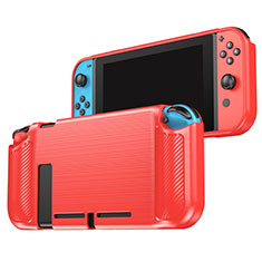 Silikon Hülle Handyhülle Gummi Schutzhülle Flexible Tasche Line für Nintendo Switch Rot
