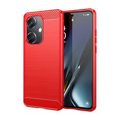 Silikon Hülle Handyhülle Gummi Schutzhülle Flexible Tasche Line für Oppo K11 5G Rot