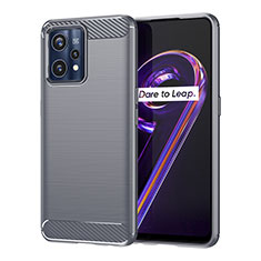 Silikon Hülle Handyhülle Gummi Schutzhülle Flexible Tasche Line für Realme 9 Pro+ Plus 5G Grau