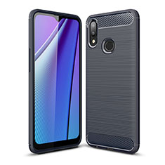 Silikon Hülle Handyhülle Gummi Schutzhülle Flexible Tasche Line für Samsung Galaxy A10s Blau