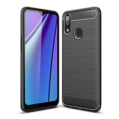 Silikon Hülle Handyhülle Gummi Schutzhülle Flexible Tasche Line für Samsung Galaxy A10s Schwarz