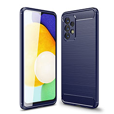 Silikon Hülle Handyhülle Gummi Schutzhülle Flexible Tasche Line für Samsung Galaxy A23 4G Blau