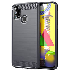 Silikon Hülle Handyhülle Gummi Schutzhülle Flexible Tasche Line für Samsung Galaxy M31 Prime Edition Grau