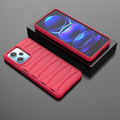 Silikon Hülle Handyhülle Gummi Schutzhülle Flexible Tasche Line KC1 für Xiaomi Redmi Note 12 Pro 5G Rot