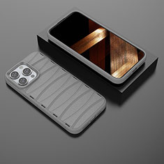 Silikon Hülle Handyhülle Gummi Schutzhülle Flexible Tasche Line KC2 für Apple iPhone 13 Pro Grau