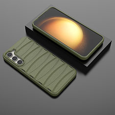 Silikon Hülle Handyhülle Gummi Schutzhülle Flexible Tasche Line KC2 für Samsung Galaxy S23 5G Grün
