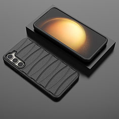 Silikon Hülle Handyhülle Gummi Schutzhülle Flexible Tasche Line KC2 für Samsung Galaxy S23 5G Schwarz