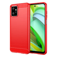 Silikon Hülle Handyhülle Gummi Schutzhülle Flexible Tasche Line MF1 für Motorola Moto G Power 5G (2023) Rot