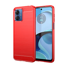 Silikon Hülle Handyhülle Gummi Schutzhülle Flexible Tasche Line MF1 für Motorola Moto G14 Rot