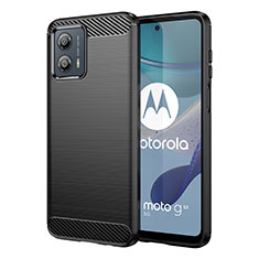 Silikon Hülle Handyhülle Gummi Schutzhülle Flexible Tasche Line MF1 für Motorola Moto G53j 5G Schwarz