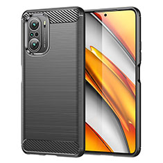 Silikon Hülle Handyhülle Gummi Schutzhülle Flexible Tasche Line MF1 für Xiaomi Redmi K40 Pro+ Plus 5G Schwarz